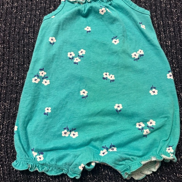 Baby Girl Romper Bundle | 9 Months | Carter’s | Floral & Coral Summer Set - Picture 2 of 9